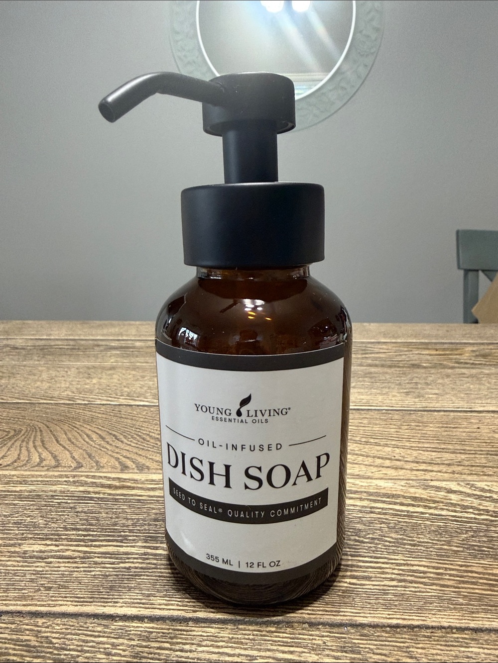 Young Living Dish Soap Dispenser (Empty) Amber Bottle Brand New